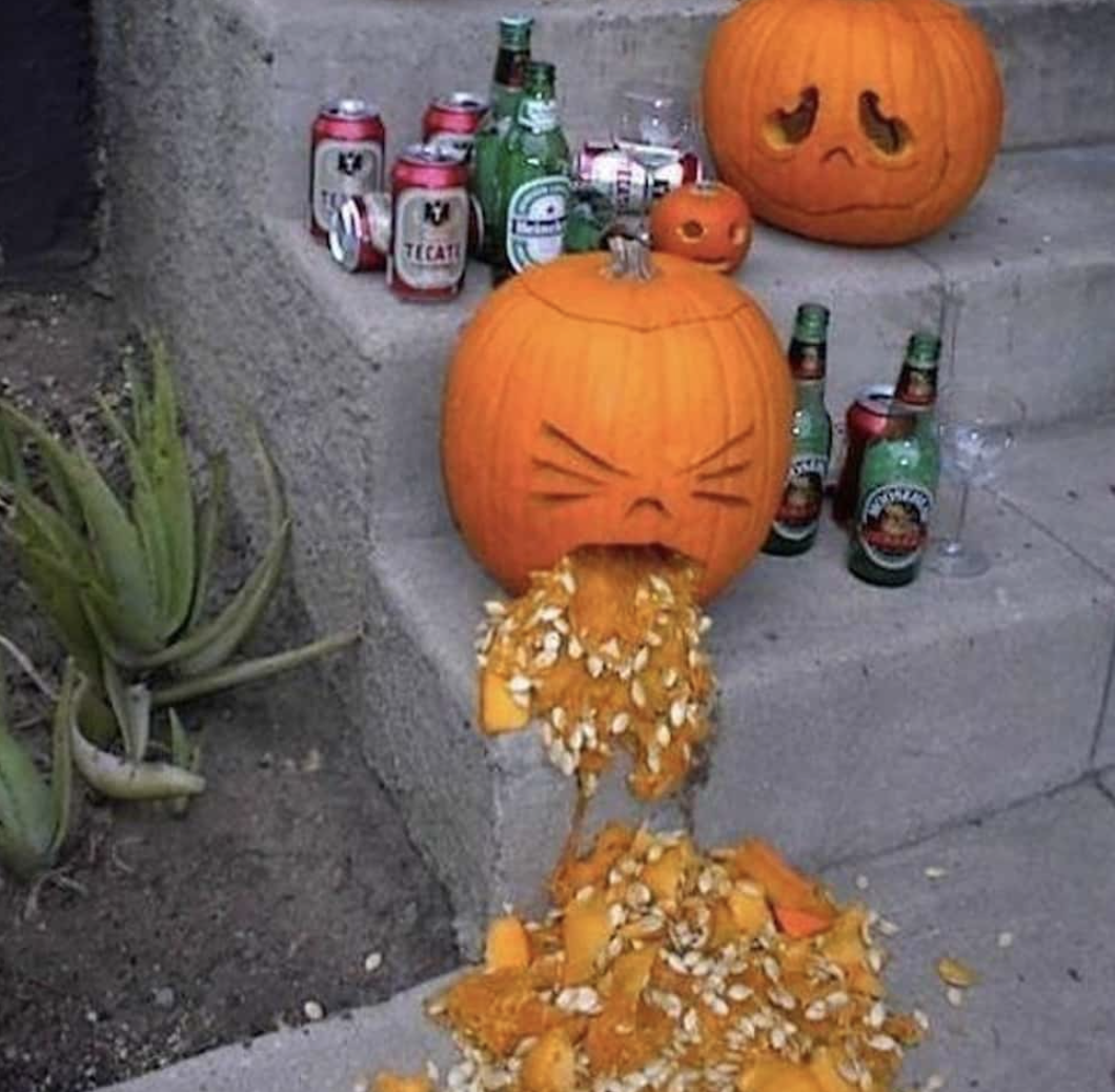 barfing pumpkins